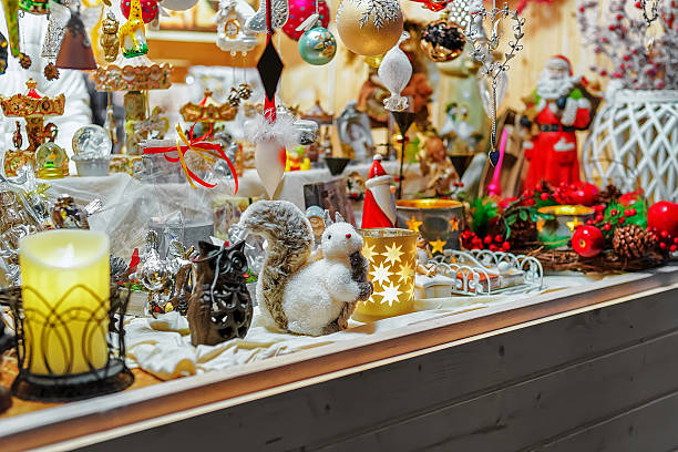 istock Christmas tree decorations on the Vilnius Christmas Market 611310096