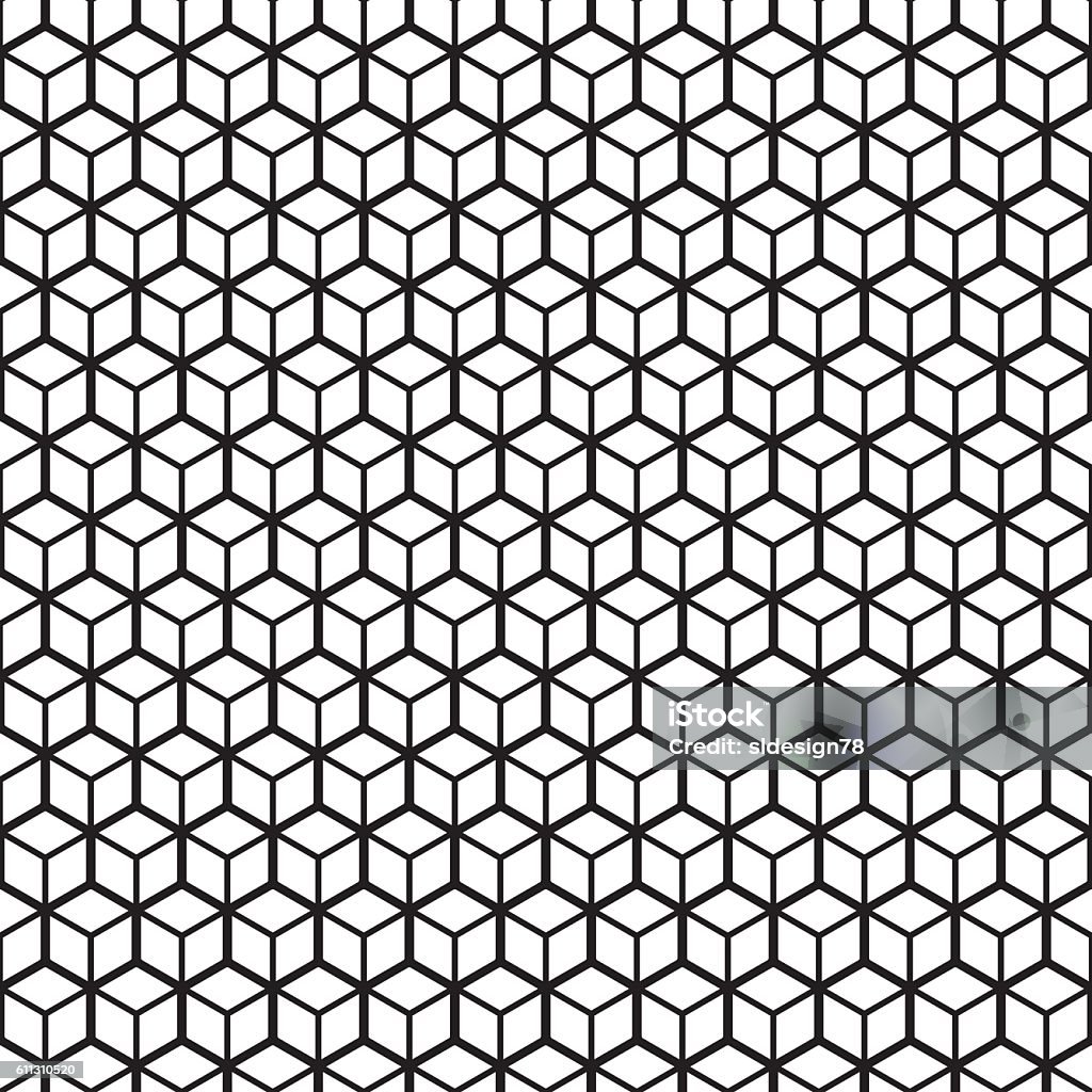 Cube Pattern Bitmap Cube Geometric Seamless Pattern Vector Background Stock Illustration ...