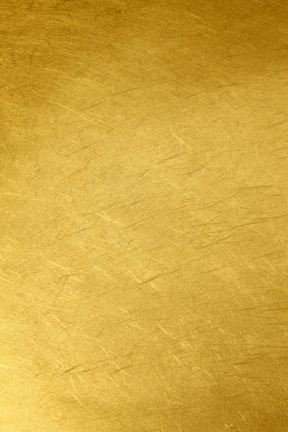 texture di sfondo dorato  - rice paper gold textured abstract foto e immagini stock