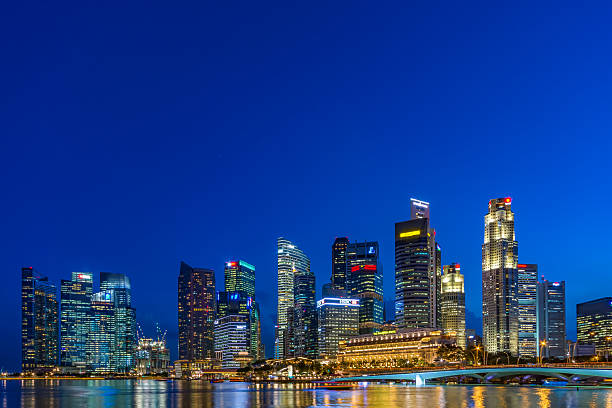 istock Singapore's financial district and bay area 611320610