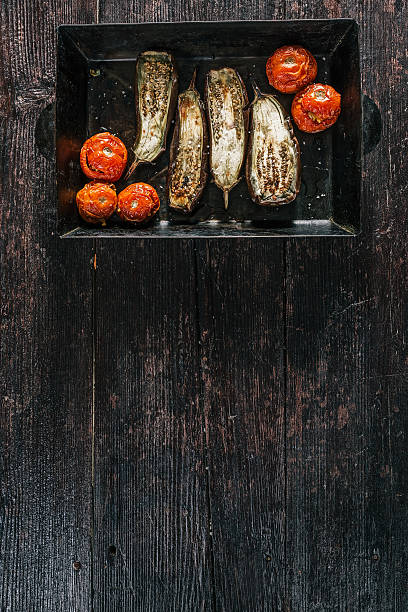 istock Baked vegetable on the tray 611322900