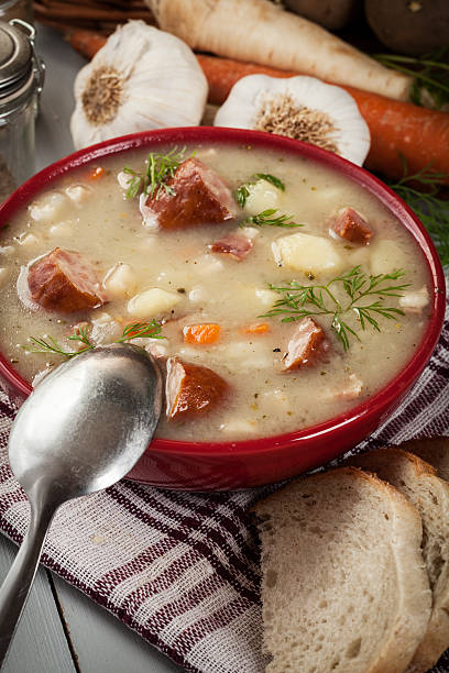 istock Sour soup made of rye flour 611324204