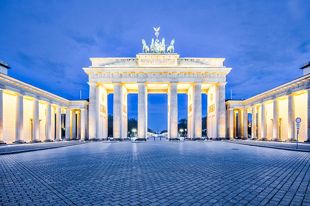 istock Brandenburg Gate in Berlin Germany at night 611325228