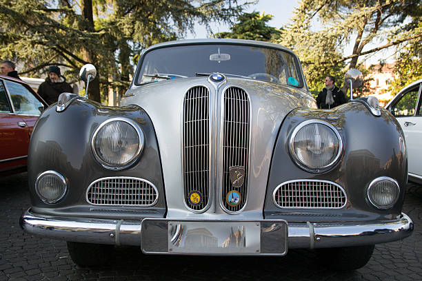 Verona, Italy - January 6, 2015: Classic vintage cars. Benaco Classic Autoclub organizes a gathering called \