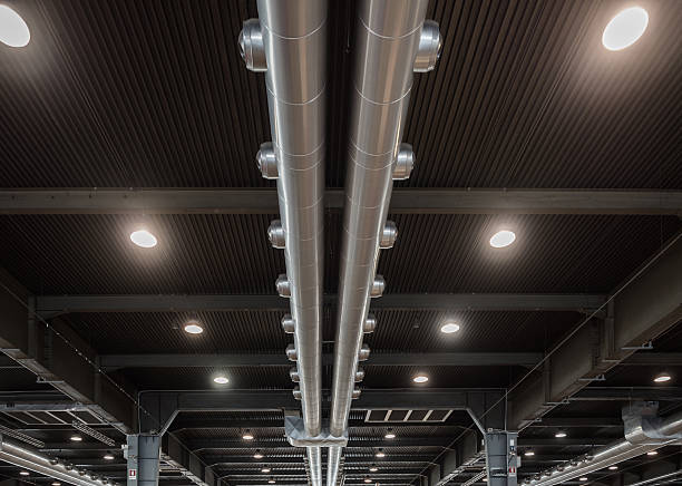 Air conditioning system of a modern industrial building.