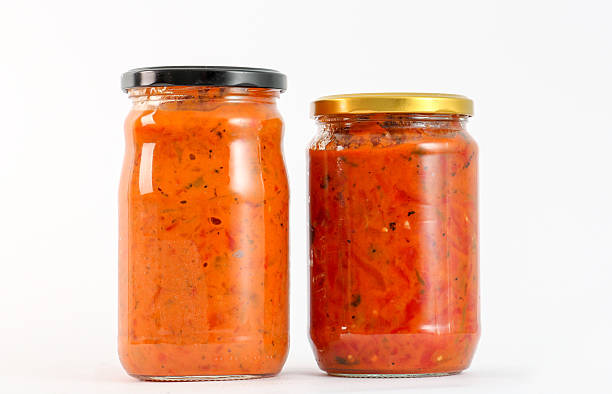 istock Traditional Macedonian food. Ajvar and lutenitza in 611328038