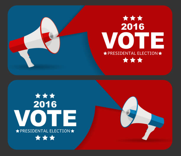 illustrazioni stock, clip art, cartoni animati e icone di tendenza di voto elettorale presidenziale 2016 in usa background. può essere utilizzato - 2016