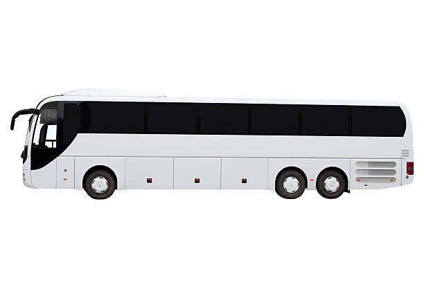 현대 의 3 차축 버스. - bus coach bus tour bus isolated 뉴스 사진 이미지