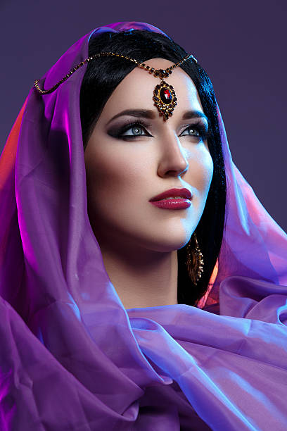 istock Beautiful girl with arabic makeup 611332774