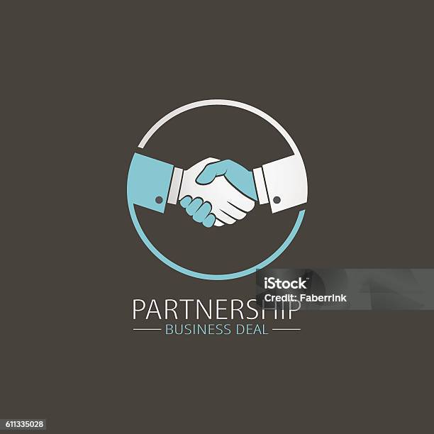 Vector Handshake Symbol Business And Finance Icon Stock Illustration - Download Image Now - Handshake, Partnership - Teamwork, Badge