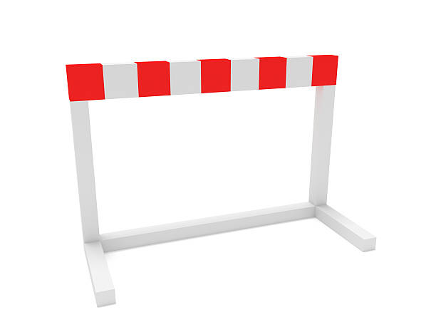 istock Hurdle, 3d illustration on a white background 611589956