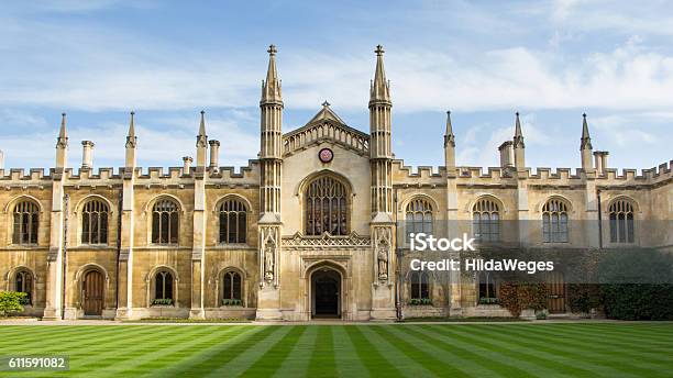 Edificio Histórico De La Universidad En Cambridge Reino Unido Foto de stock y más banco de imágenes de Universidad de Cambridge