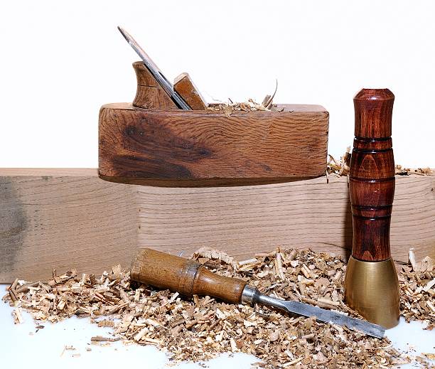 istock Close-up of woodwork tools 611591638