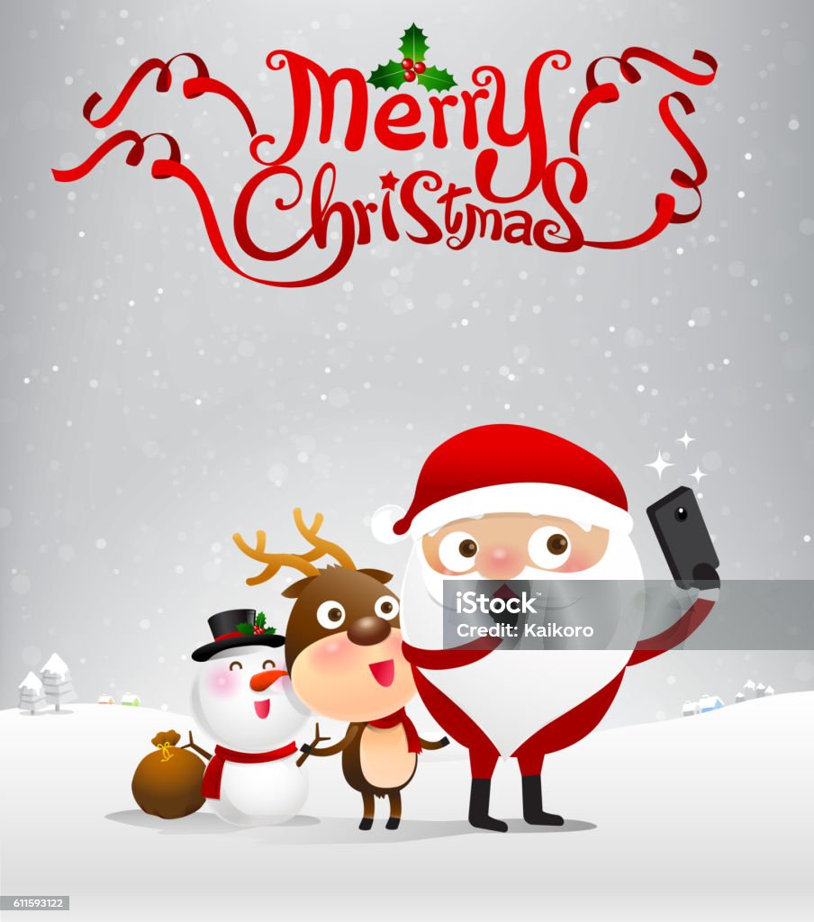 Merry Christmas Cartoon Vector Graphic Illustration Stock Vector (Royalty  Free) 1472736308 Shutterstock 