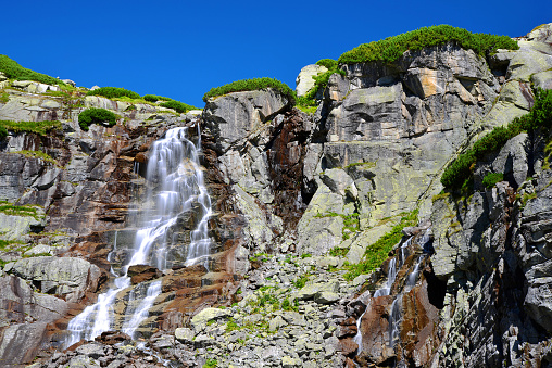 Skok waterfall in High Tatras mountains, Mlynicka Valley, Slovakia.