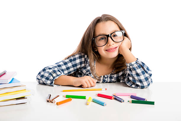 istock Little girl making drawings 611594814
