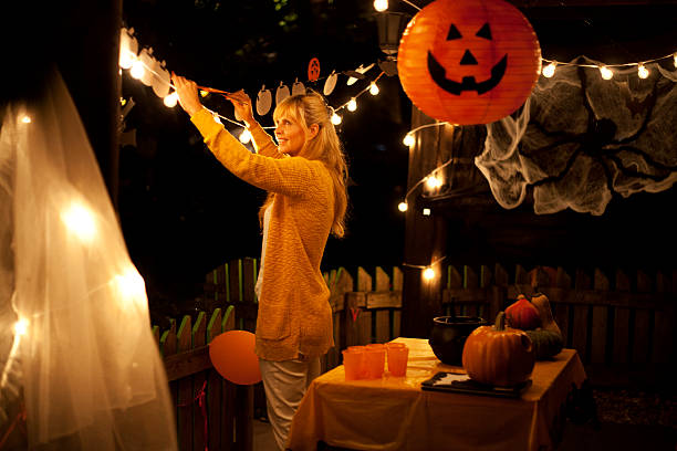 Decorate house for Halloween