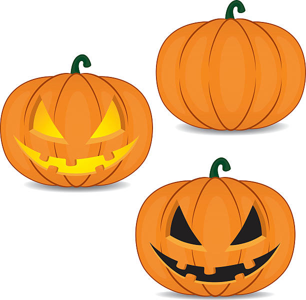 Halloween pumpkin vector art illustration