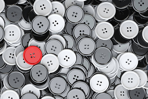 istock Sewing Buttons background. Black and White Sewing Buttons with O 611602948
