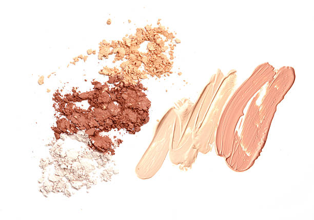 istock Cosmetic Liquid Foundation and dust base color foundation. 611603112