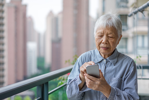 Senior Woman Using Mobile Phone