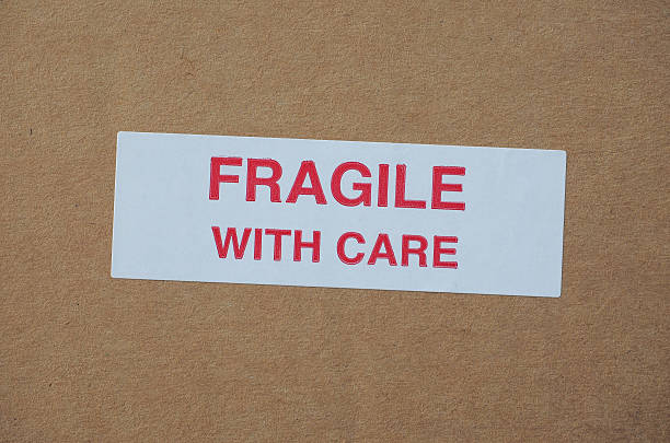 istock Fragile with care sign 611603812