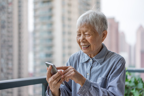 Senior Woman Using Mobile Phone