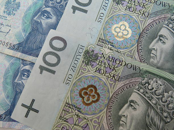 istock Polish zloty banknotes and coins 611604580