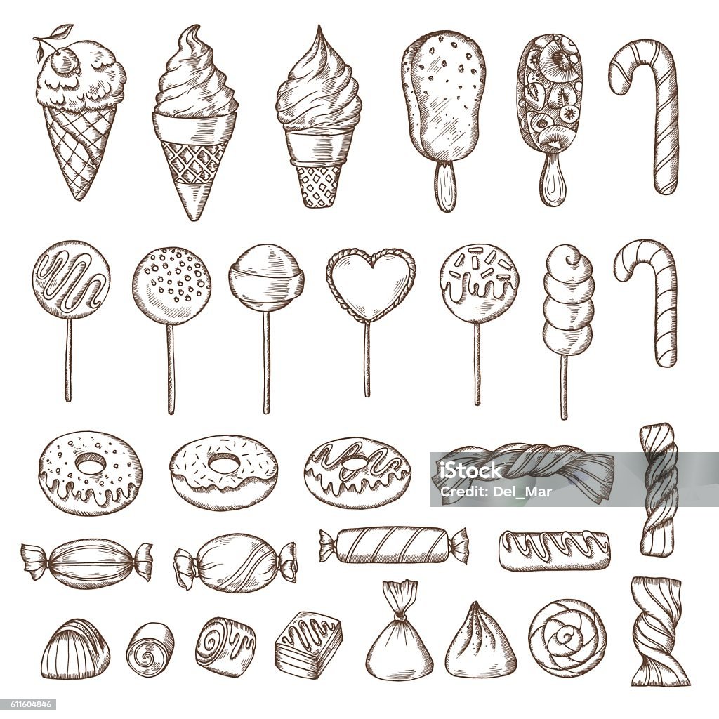 Bộ Bánh Ngọt Vẽ Tay Bánh Pops Kem Và Hình Minh Họa Sẵn Có - Tải Xuống Hình  Ảnh Ngay Bây Giờ - Bánh Kẹo Mút, Hình Minh Họa, Vector - Istock