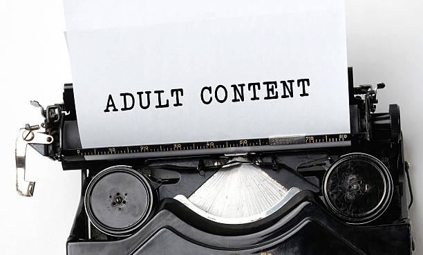 istock Adult content printed on an old typewriter 611604878