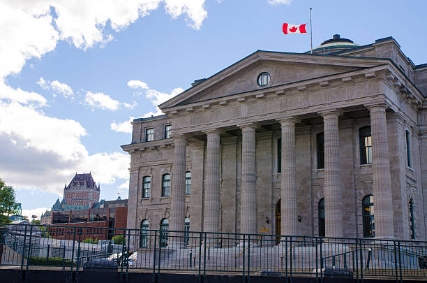 istock Quebec city Old Customs House and Chateau Frontenac 611605306