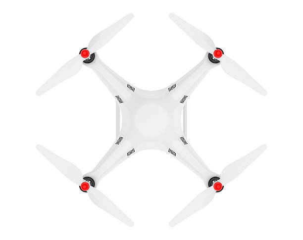 istock White Quadrocopter drone with Photo Camera. 3d Rendering 611605812
