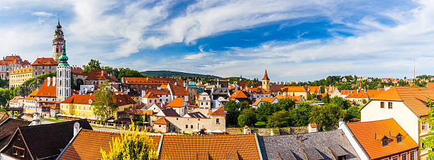 istock Beautiful old town at Cesky Krumlov, Czech Republic. 611607194