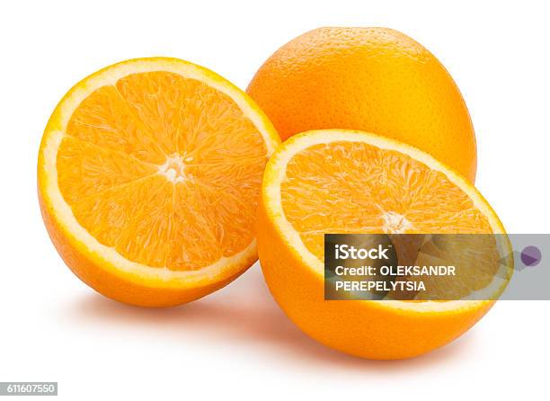 Oranges Stock Photo - Download Image Now - Valencia Orange, White Background, Antioxidant