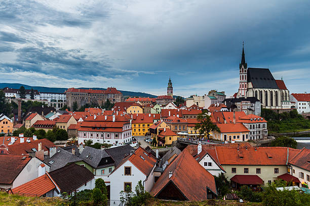 istock Beautiful old town at Cesky Krumlov, Czech Republic. 611608026
