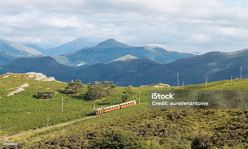 rhune train train de la rhune, Basque Country Runes Stock Photo