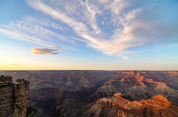 istock Grand Canyon skyline in evening sunlight 611610552