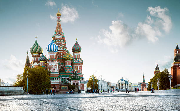 istock Saint Basil's Cathedral on Red Square in Moscow, Russia 611611288