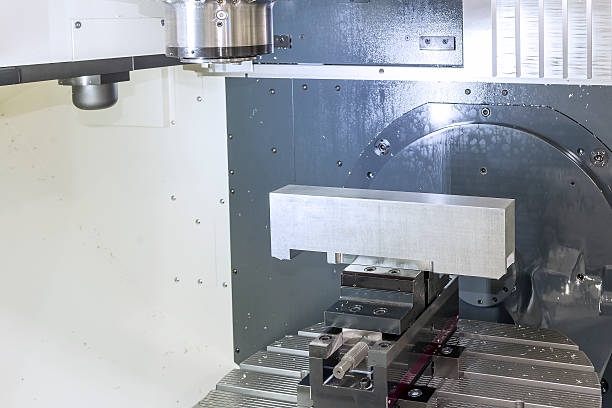 istock The work piece on the CNC milling machine. 611612378