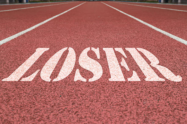 istock loser written on the red running track 611614710