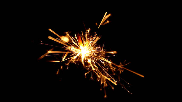 istock Sparkles like fireworks in the night 611615224