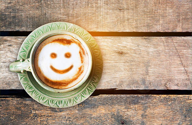 istock Smile of latte coffee 611615336