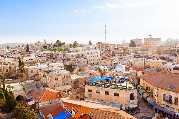 istock Old City Jerusalem from above. Dormition Abbey. 611615532
