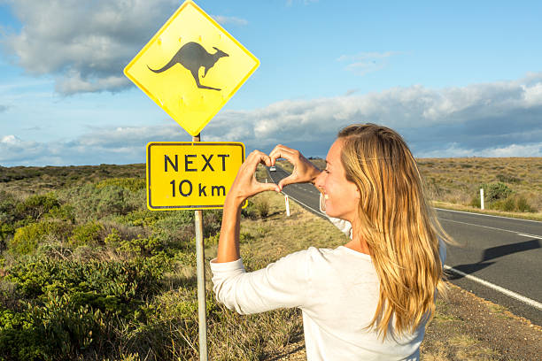 istock Young woman loving Australia 611616946