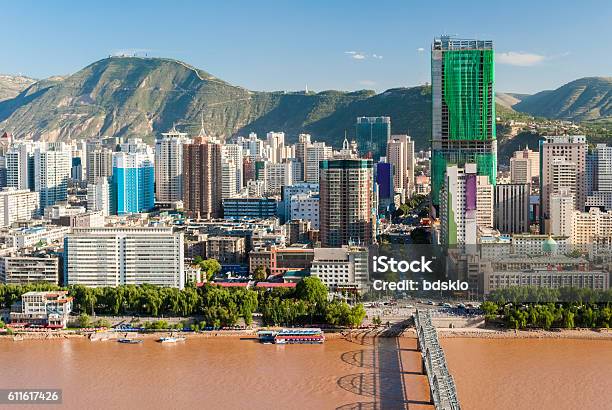 Panoramic View Of The Downtown Of Lanzhou Stock Photo - Download Image Now - Lanzhou - Gansu Province, China - East Asia, Aerial View