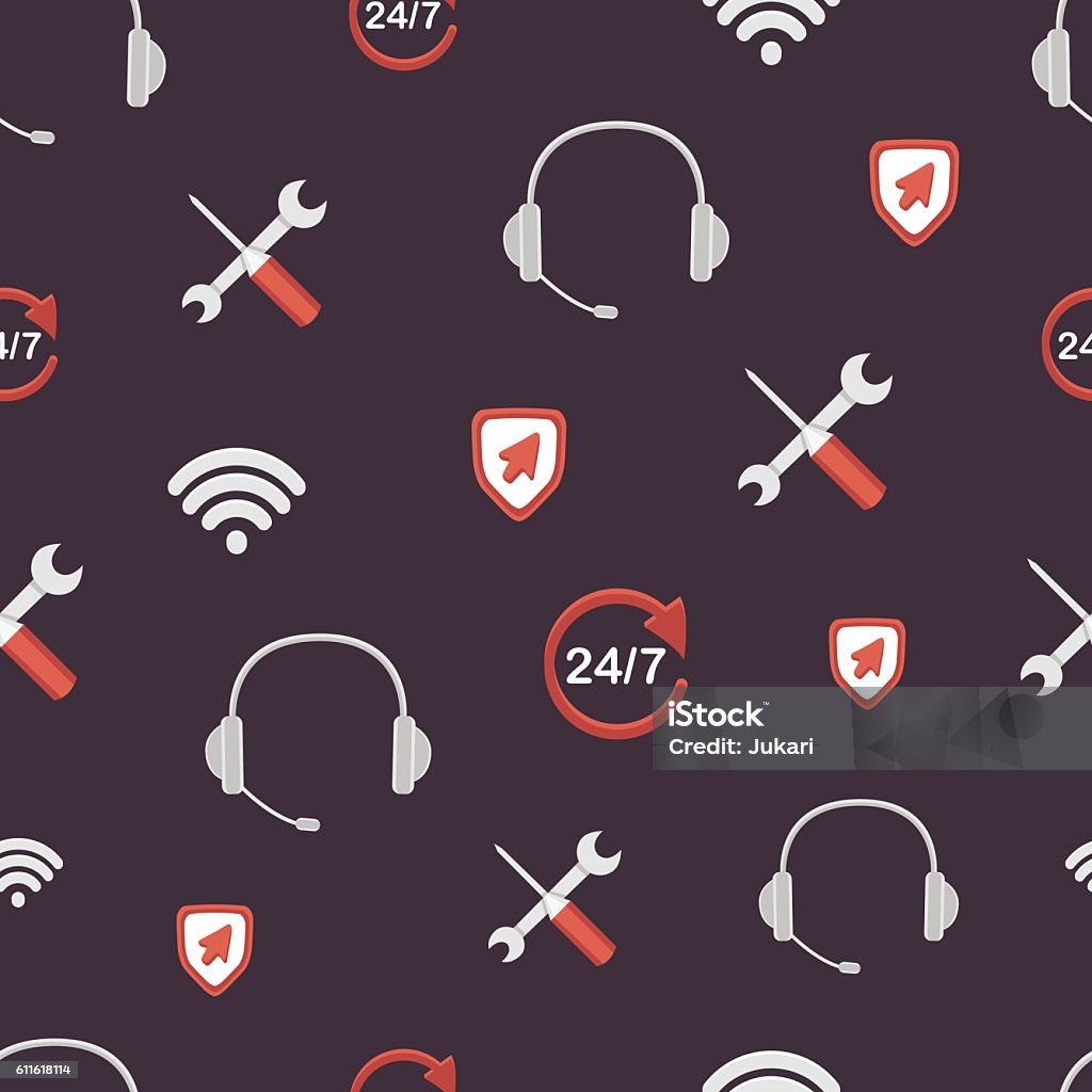 Call Center Pattern Call Center Seamless Pattern Stock Illustration - Download Image Now ...