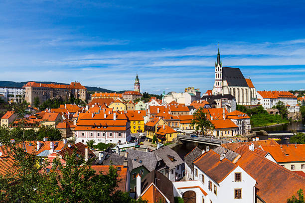 istock Beautiful old town at Cesky Krumlov, Czech Republic. 611619200