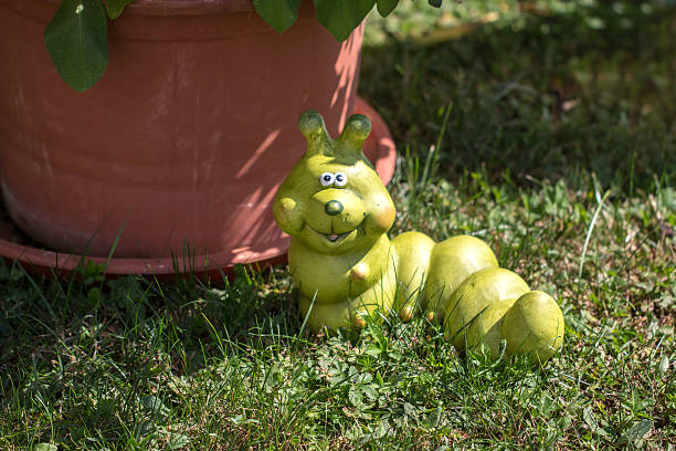 Decorative caterpillar in the garden