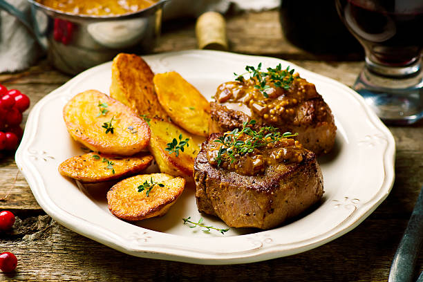 istock Filet Mignon with a Mustard Sauce 611620790