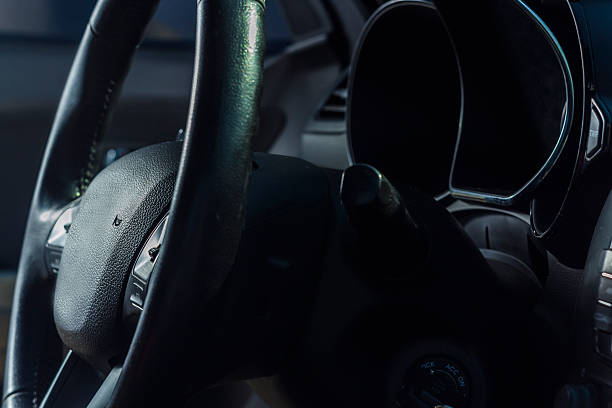 istock Interior view of car with salon 611623176